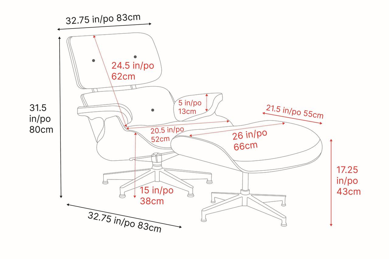 MODERNA Chaise Eames (Inspirée)