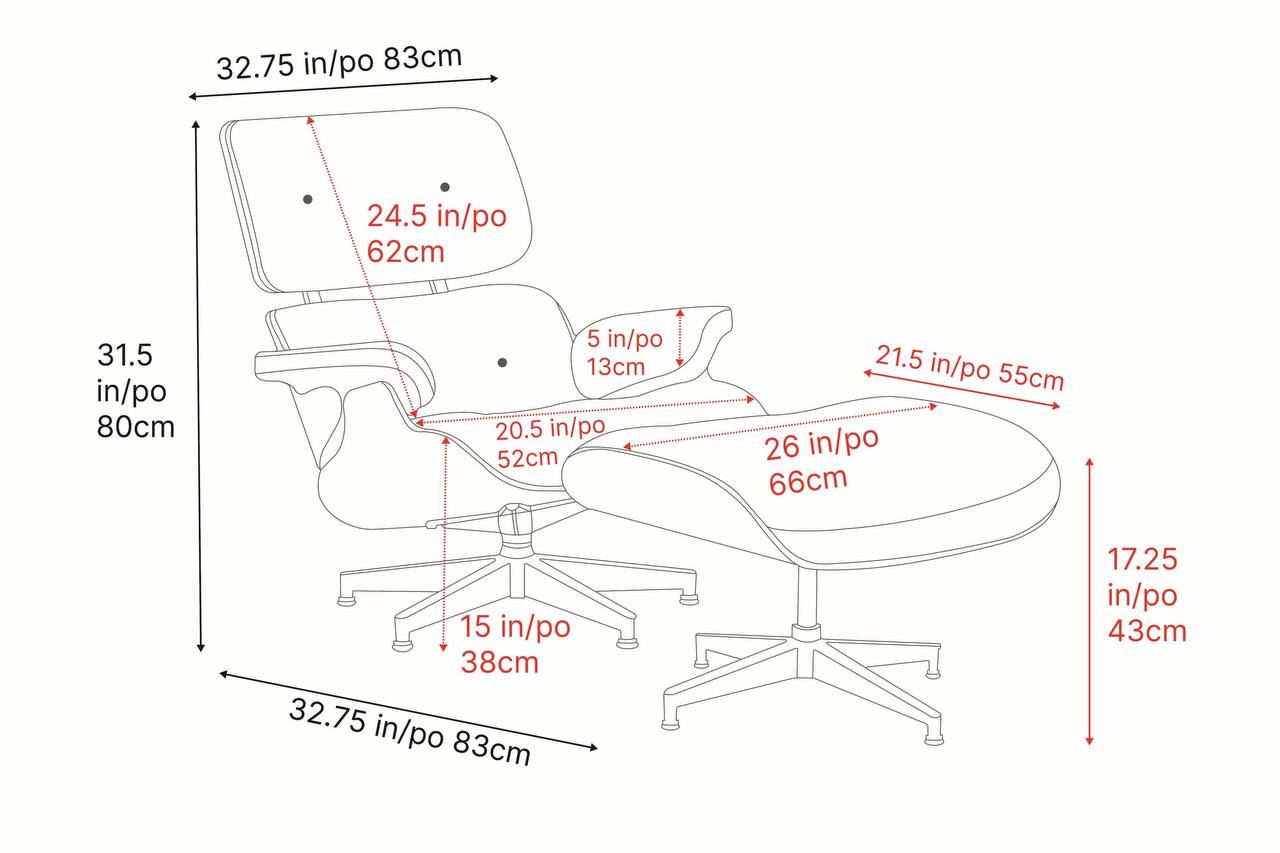 MODERNA Eames Lounge Chair (Inspired)